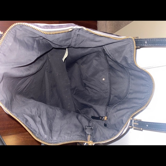 Kate Spade Black and White Striped Bag - Picture 3 of 8